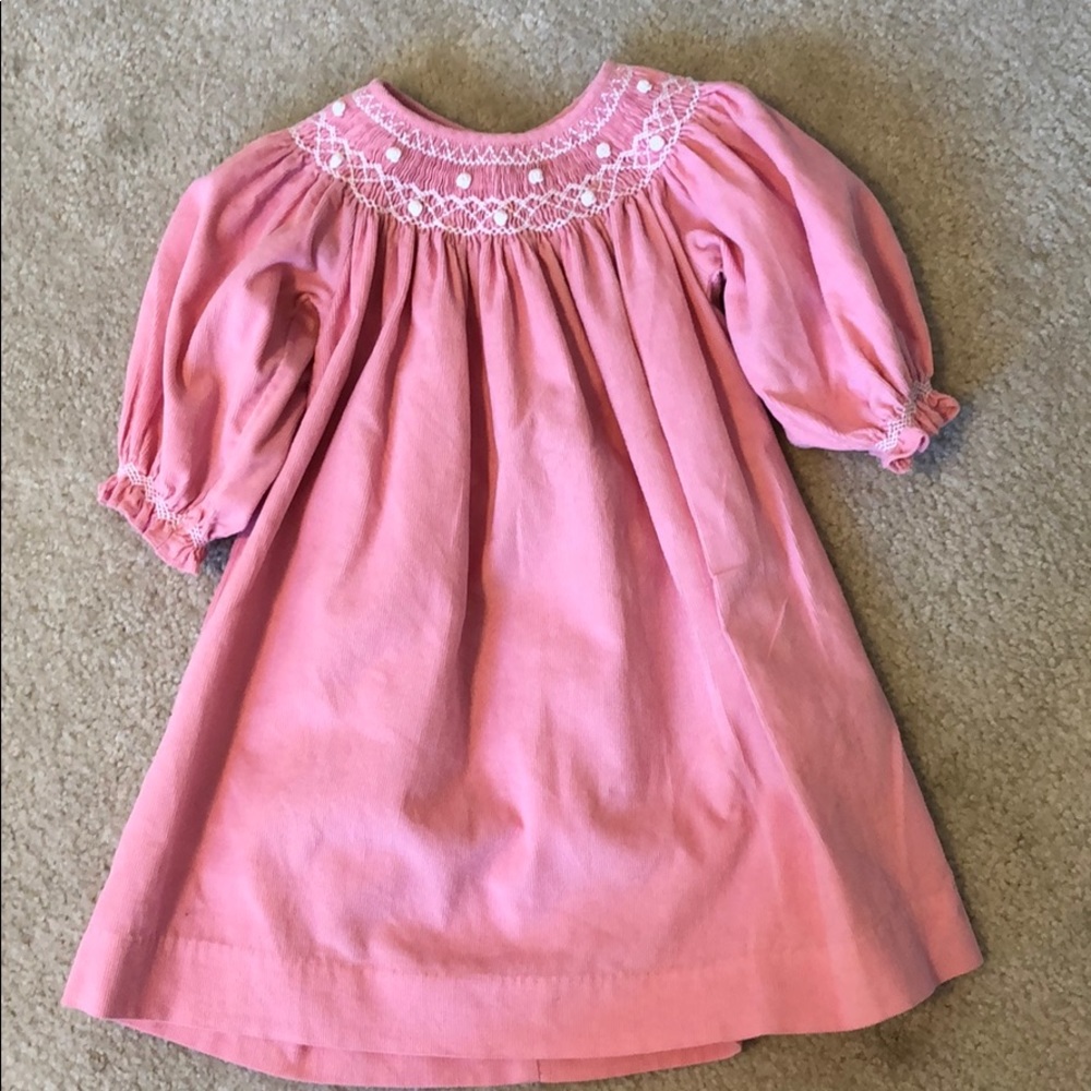 Smocked pink dress